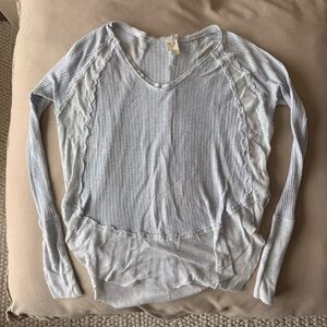 We The Free Pale Blue Long-Sleeve Thermal Top